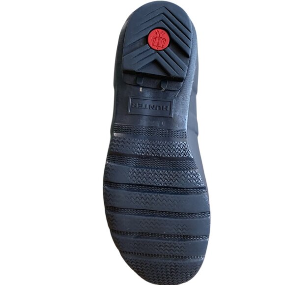 Hunter Womens Matte Navy Blue Size 8 Original Tall Rubber Rain Boots Waterproof - Picture 11 of 16